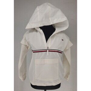 Clean Girl Soft Girl White Windbreaker Coat Jacket | Tommy Hilfiger Girls 12/14